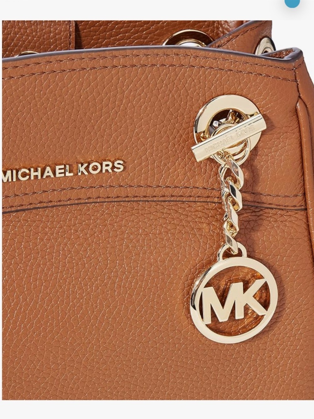Michael Kors Jet Set Chain Legacy Shoulder Bag Chestnut Brown Pebbled Leather - Picture 7 of 16